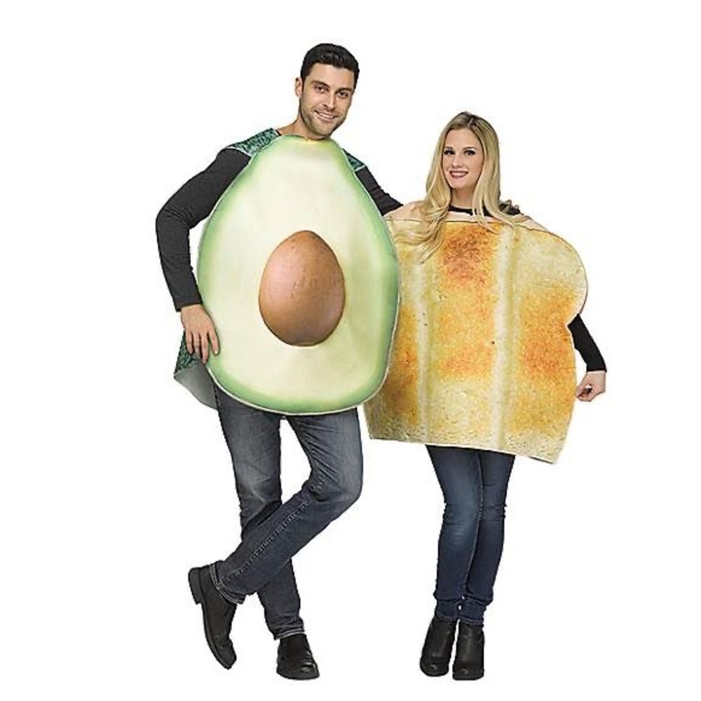 Way to Celebrate Avocado and Toast Adult Couples Costume Set 2 Pack XS-XL NEW